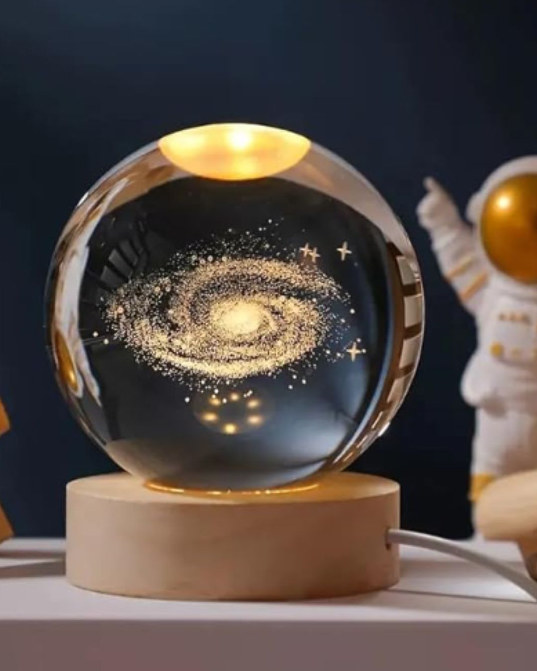 3D Crystal Ball Night Lamp (solar system)